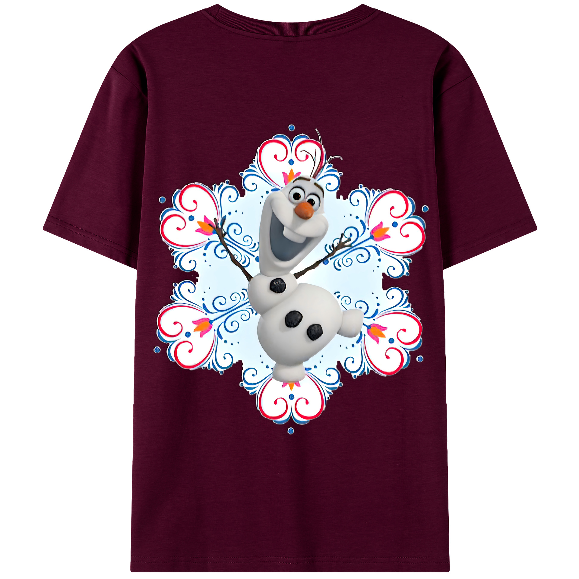 （画像用） アナと雪の女王 アンナ エルサ Frozen Anna Elsa レディース半袖Tシャツ(バックプリント)